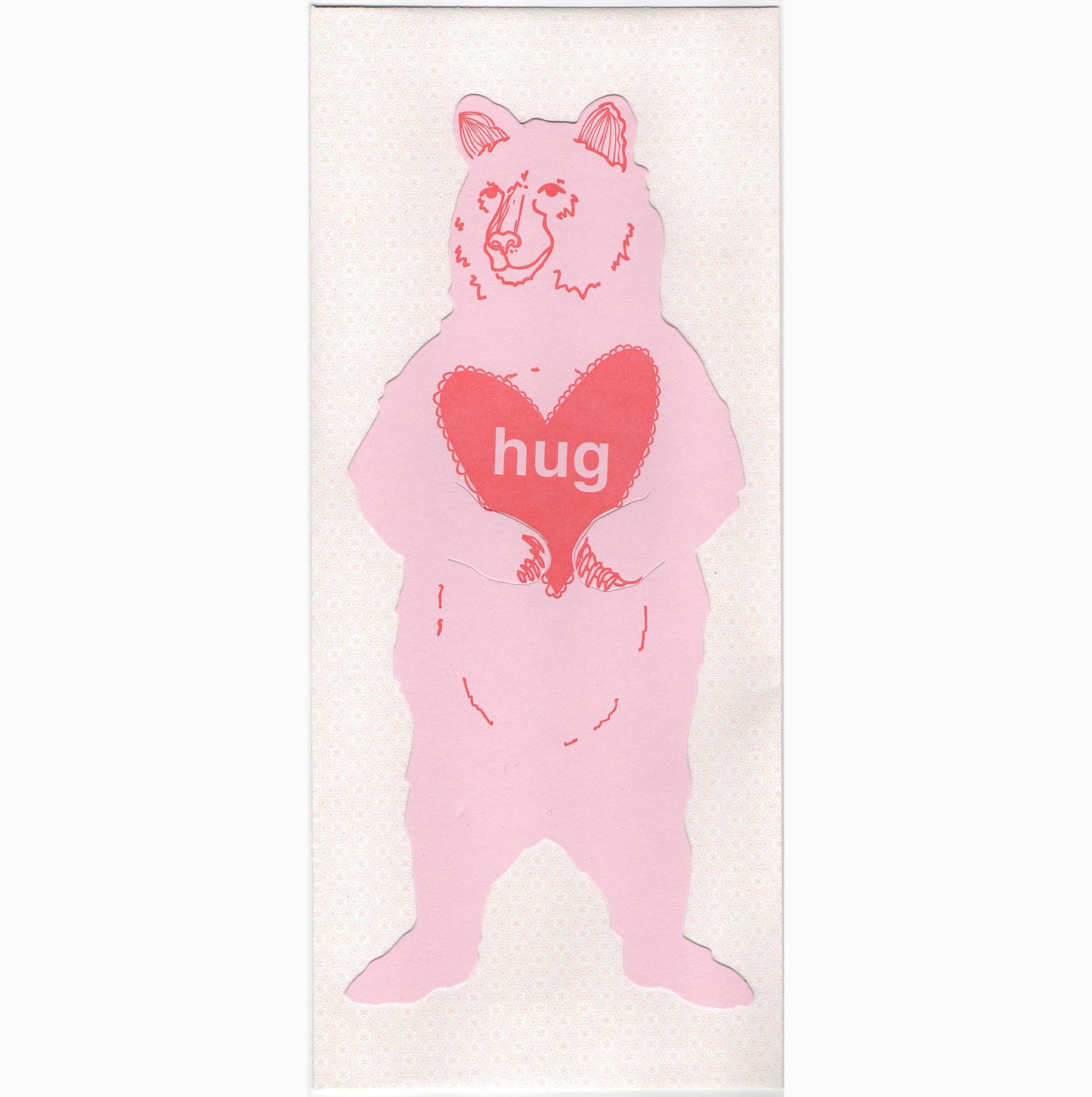 Blackbird Letterpress - Valentine bear hug gift card