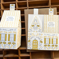 Blackbird Letterpress - Home is where you are 3D house card