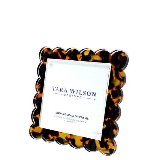 Tara Wilson Designs - SCALLOP FRAME - SQUARE - TORTOISE