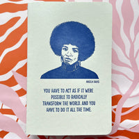 Blackbird Letterpress - Angela Davis letterpress notebook