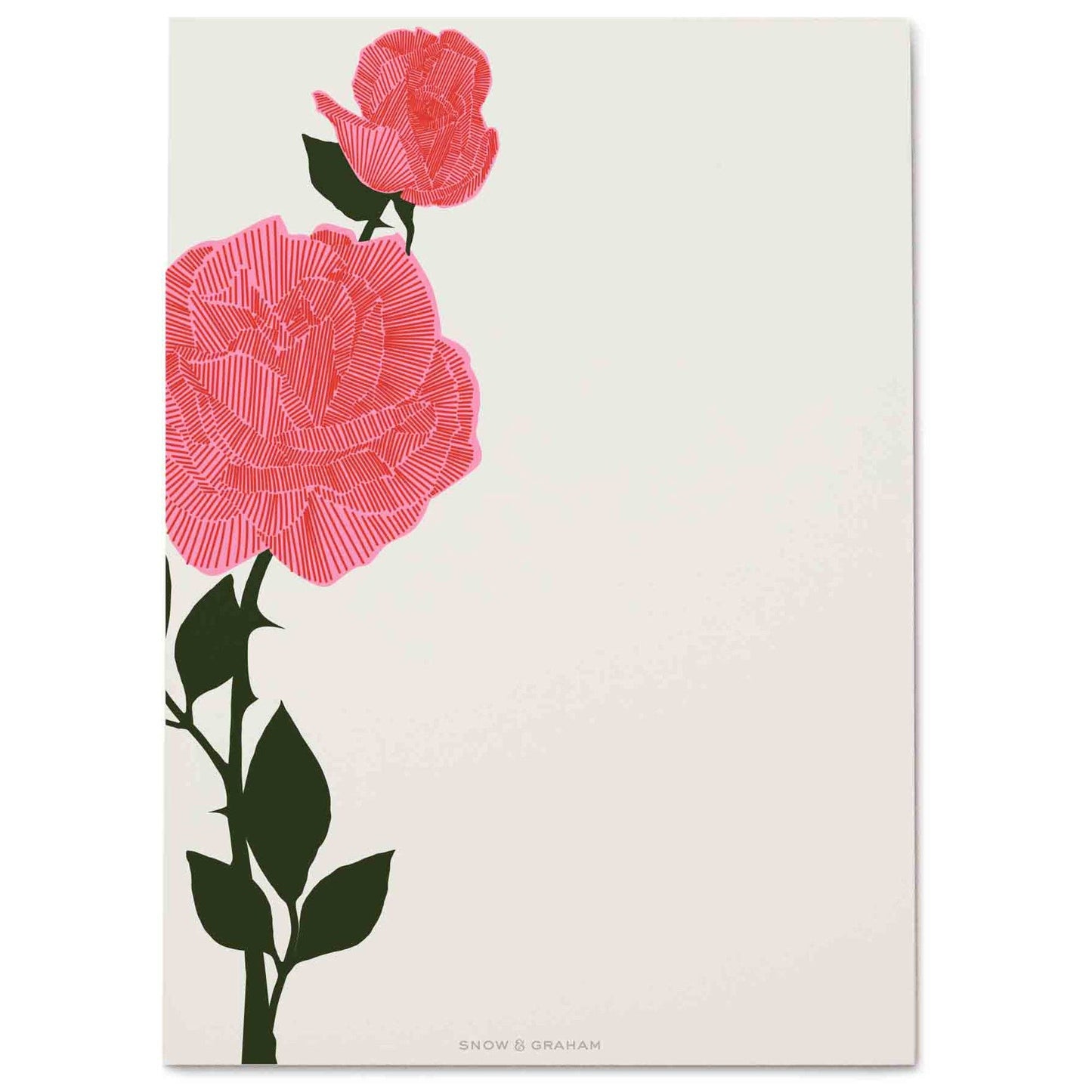 Snow & Graham - #NP251 Rose Notepad