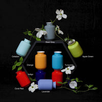 Middle Kingdom - Glossy Porcelain Mini Milk Jar Vase: Lavender