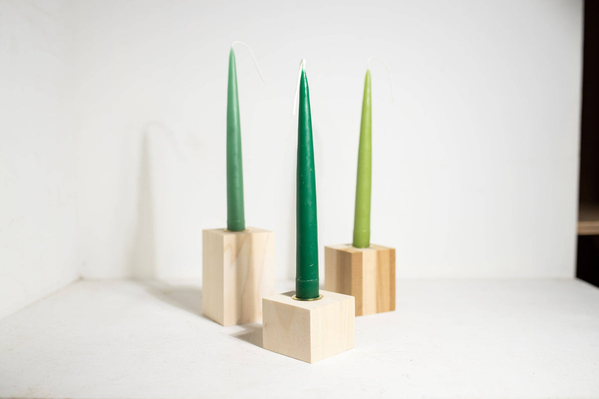 9” Candle Stick Set: Holly Red by Dusk