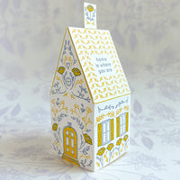 Blackbird Letterpress - Home is where you are 3D house card