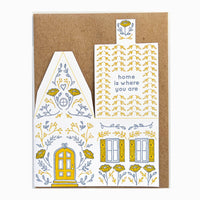 Blackbird Letterpress - Home is where you are 3D house card