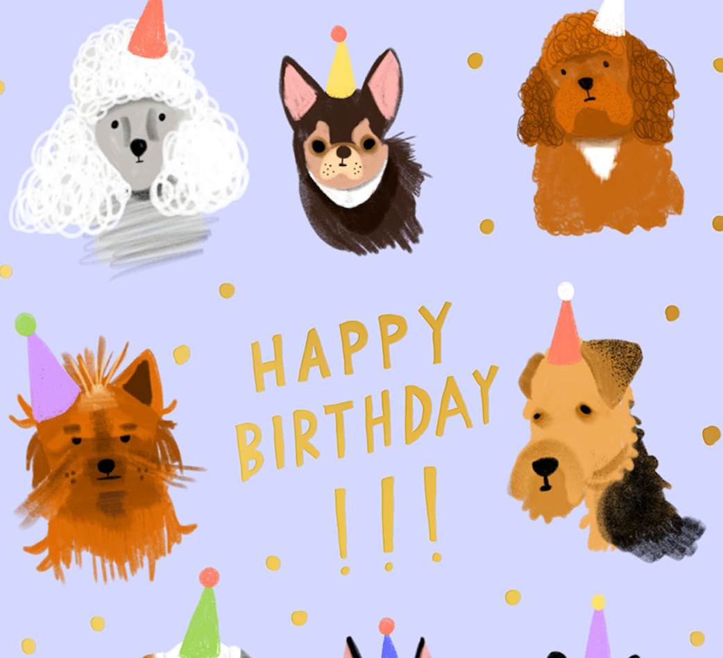 Carolyn Suzuki - CANINE CREW - Birthday Card