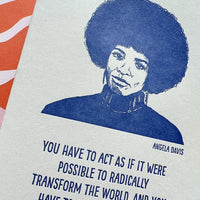 Blackbird Letterpress - Angela Davis letterpress notebook