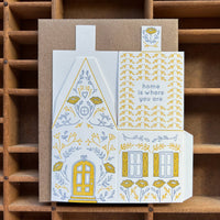 Blackbird Letterpress - Home is where you are 3D house card