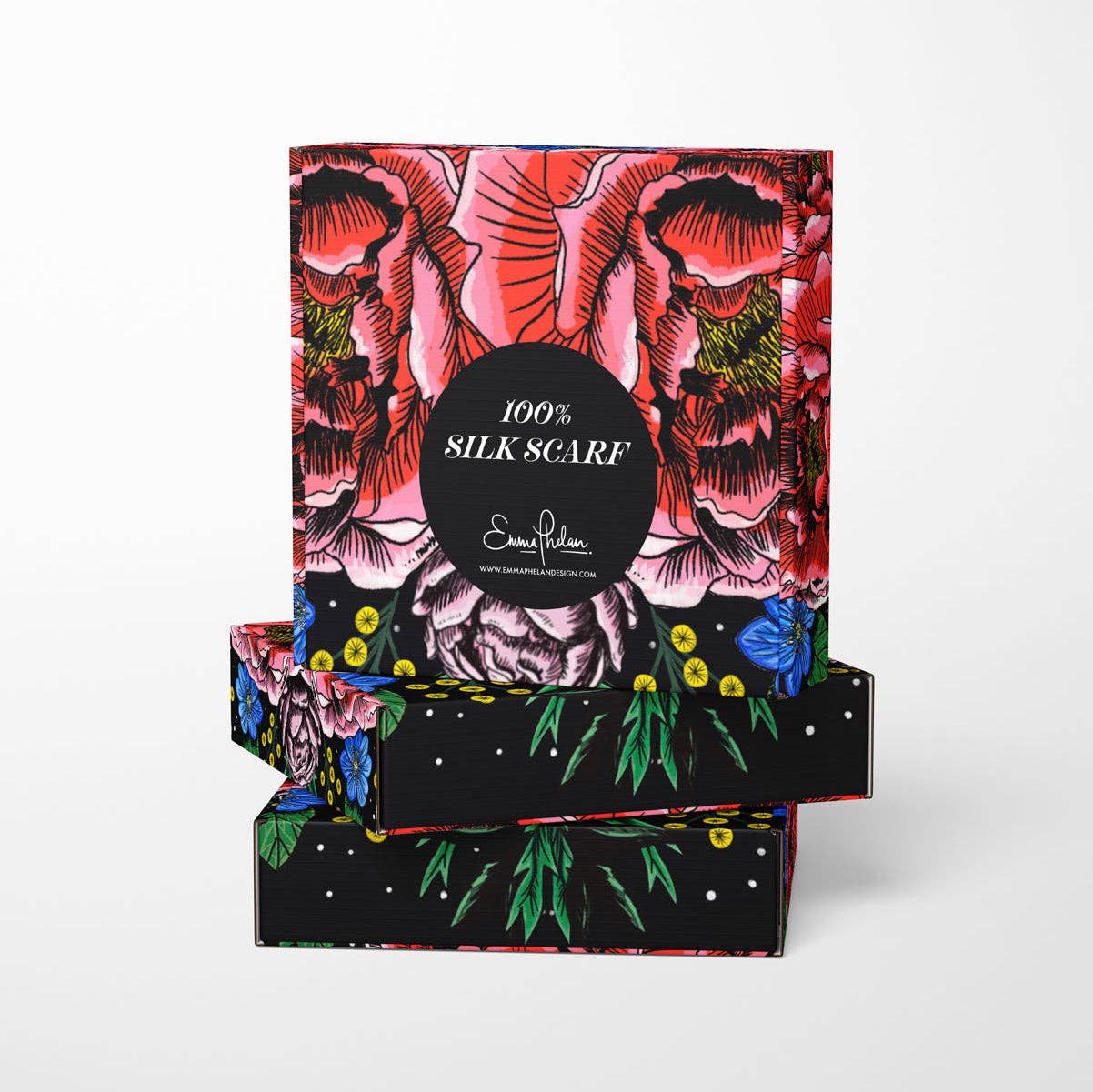 Emma Phelan Design - Strangers in the Night 100% Silk Scarf