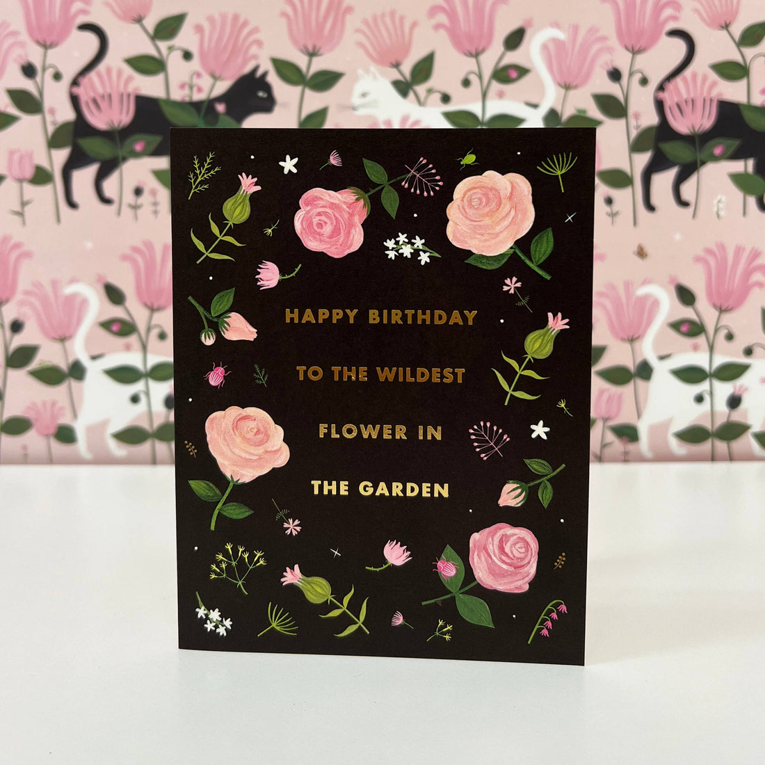 Happy Birthday Flower Garden Greeting Card