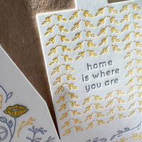 Blackbird Letterpress - Home is where you are 3D house card