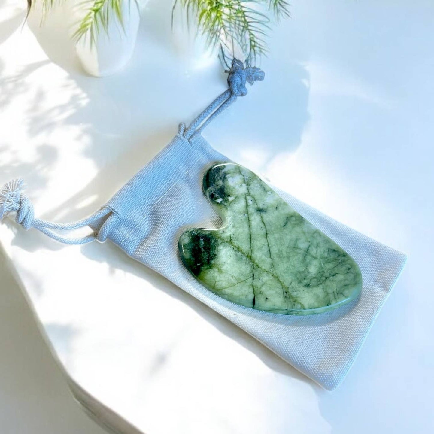 Bamboo Switch - Gua Sha Stone | Facial Stone | Self Care Bestseller | Gift: White Jade
