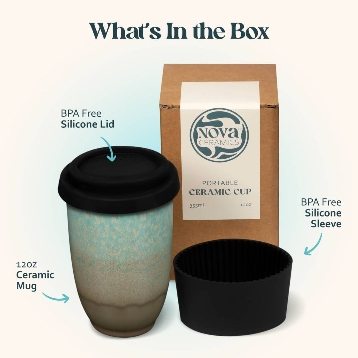 Aurora Ceramic Travel Mug by Nova Ceramics - 12oz