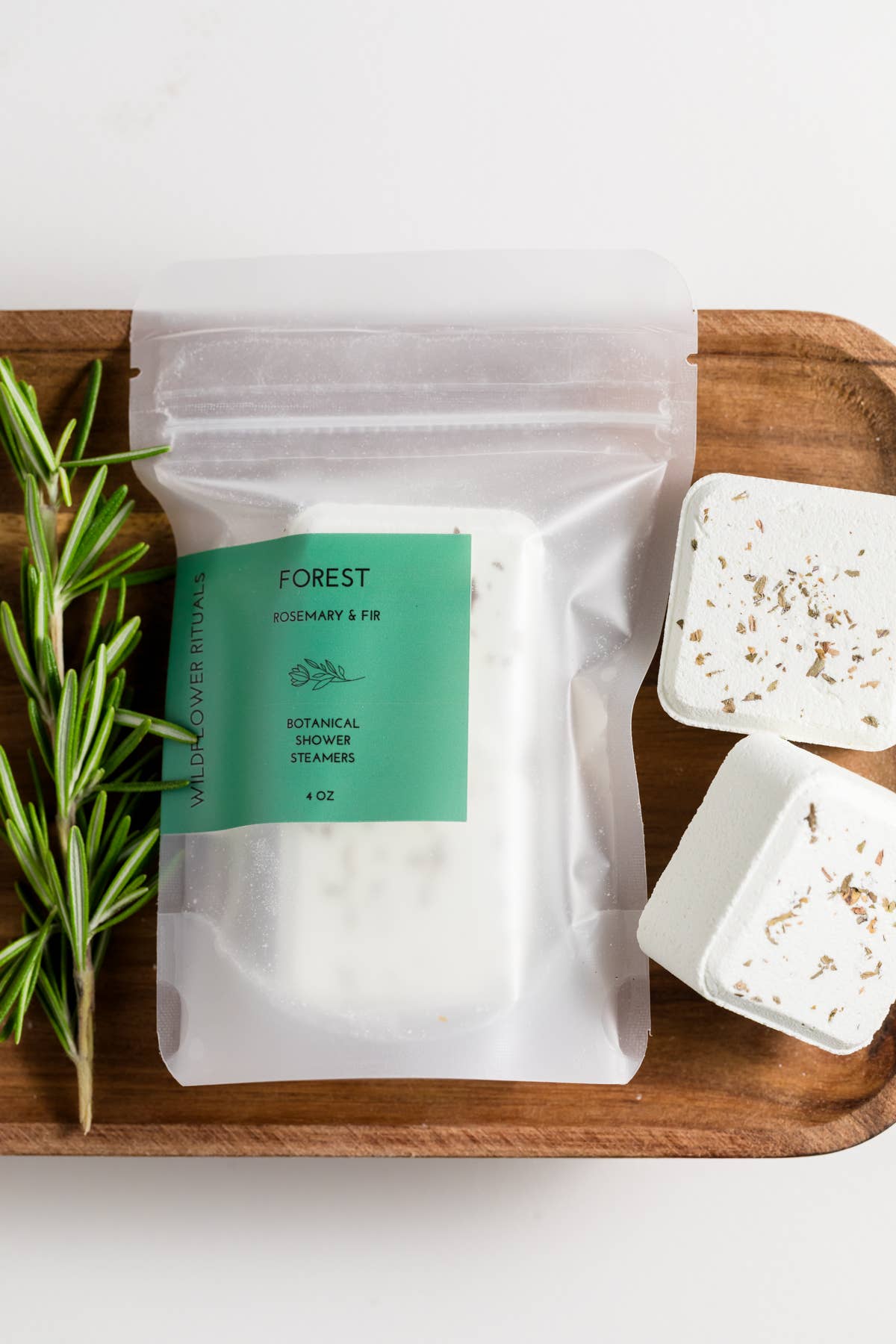 Wildflower Rituals - Forest Botanical Shower Steamers - Rosemary Fir