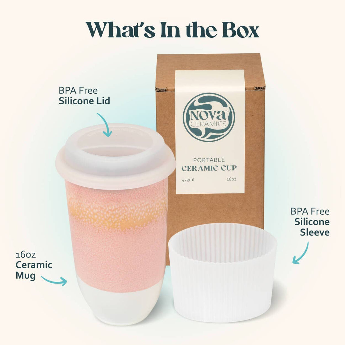 Afterglow Ceramic Travel Mug by Nova Ceramics - 16oz