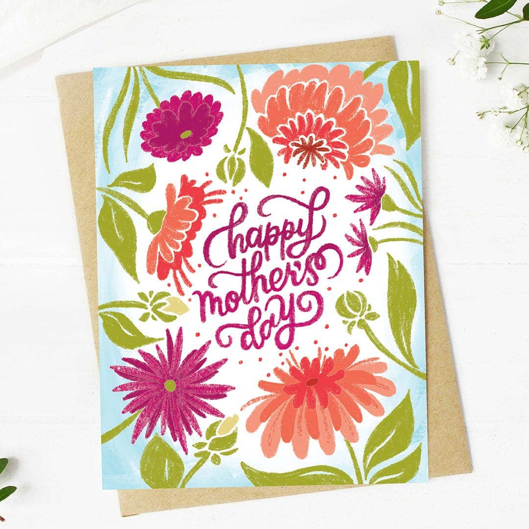 Big Moods - Happy Mother's Day Florals Blue Card
