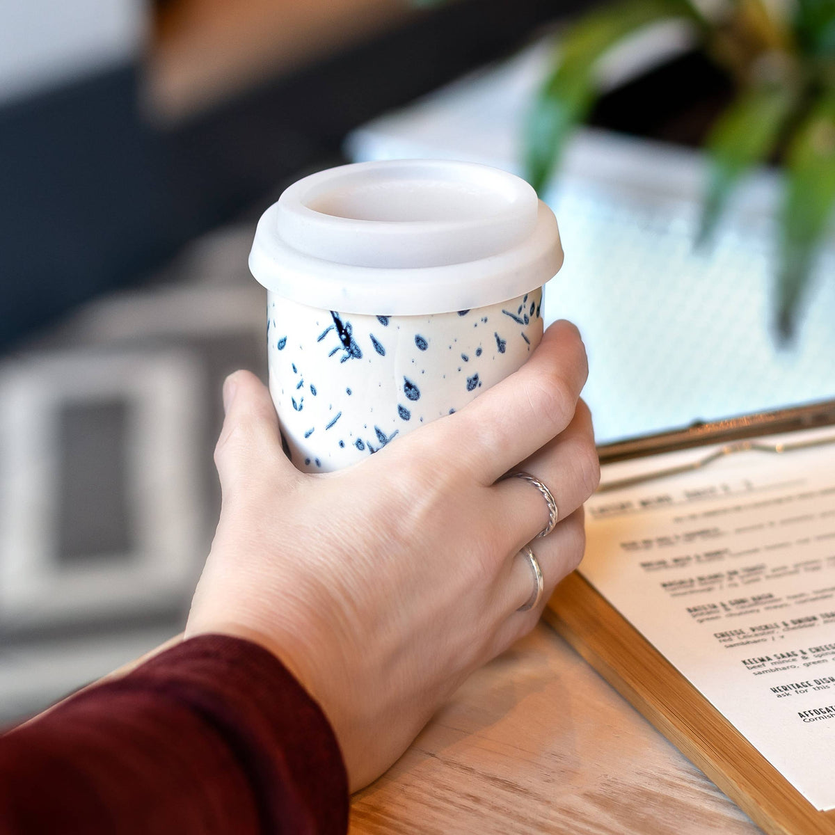 Orchid Ceramic Travel Mug by Nova Ceramics - 12 oz