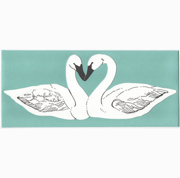Blackbird Letterpress - Perfect Match Swans