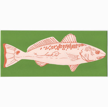 Blackbird Letterpress - Hooked fish gift card