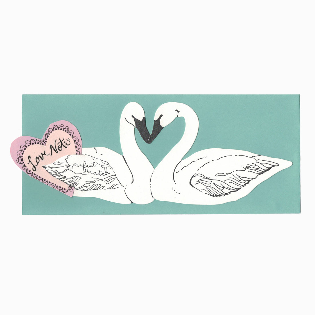 Blackbird Letterpress - Perfect Match Swans