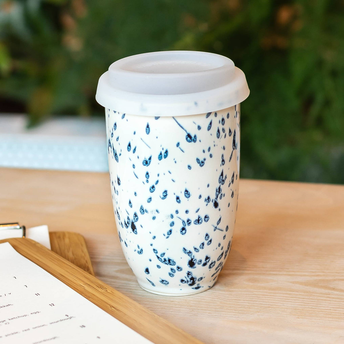 Orchid Ceramic Travel Mug by Nova Ceramics - 12 oz