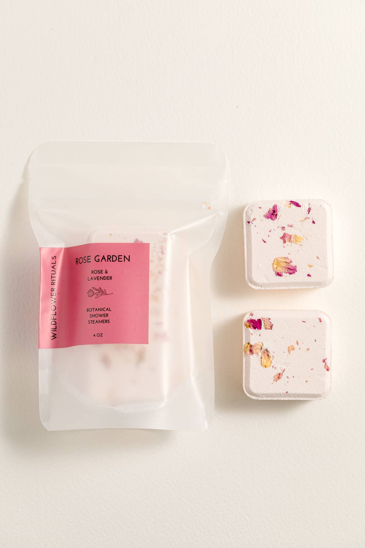 Wildflower Rituals - Rose Garden Botanical Shower Steamers - Rose Lavender