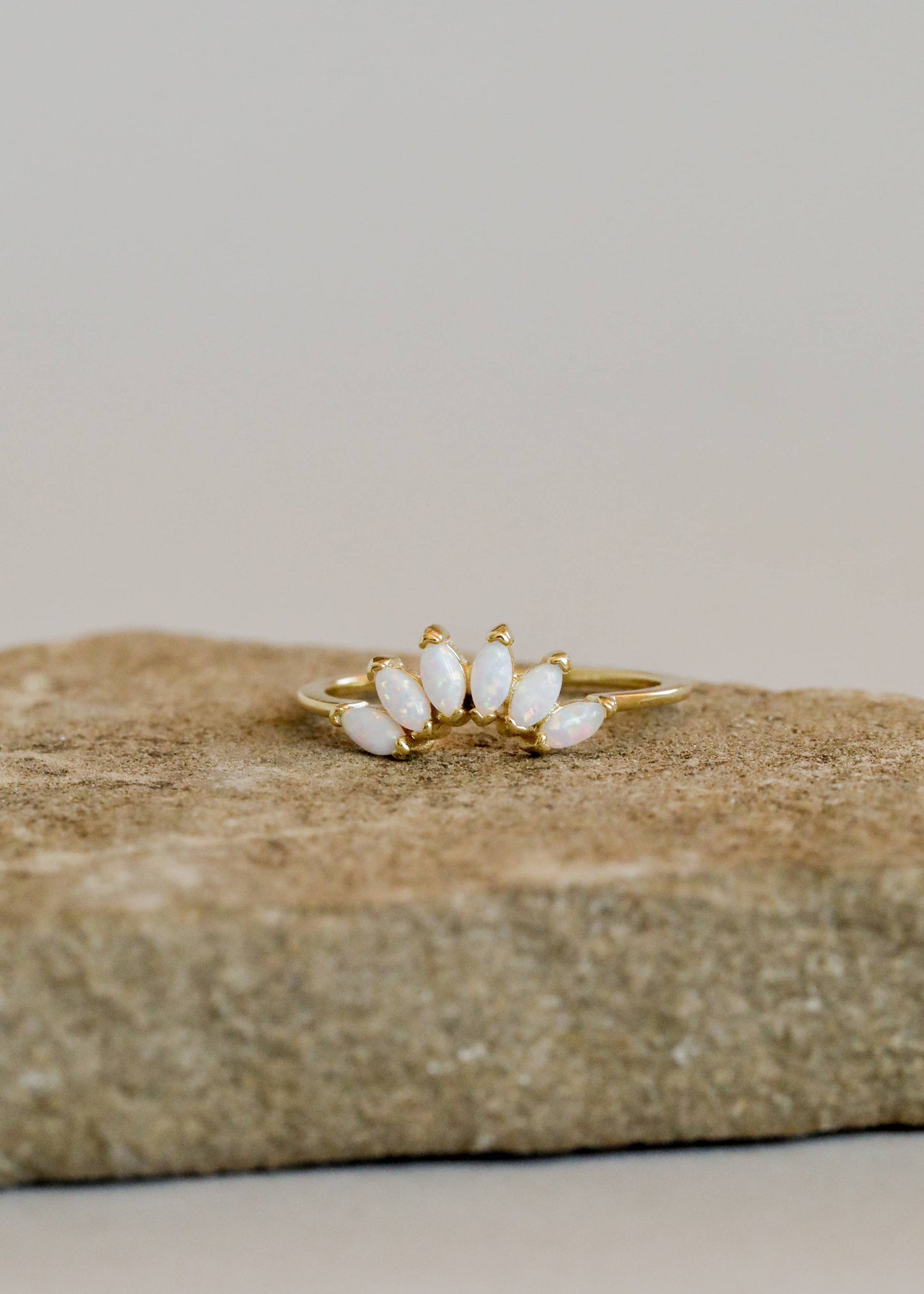 JaxKelly - Gold Rings - Opal Crown: 6
