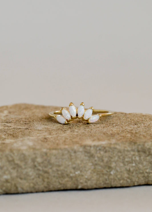 JaxKelly - Gold Rings - Opal Crown: 7
