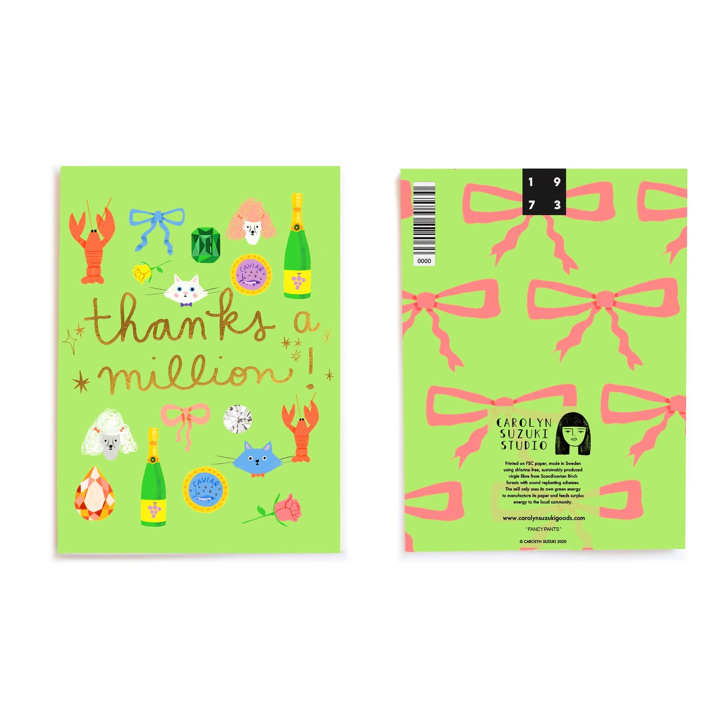Carolyn Suzuki - FANCY PANTS - Everyday Greeting Card