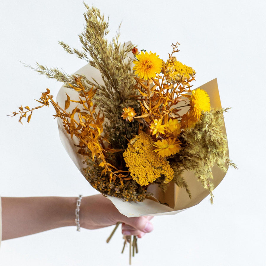Yellow dried bouquet