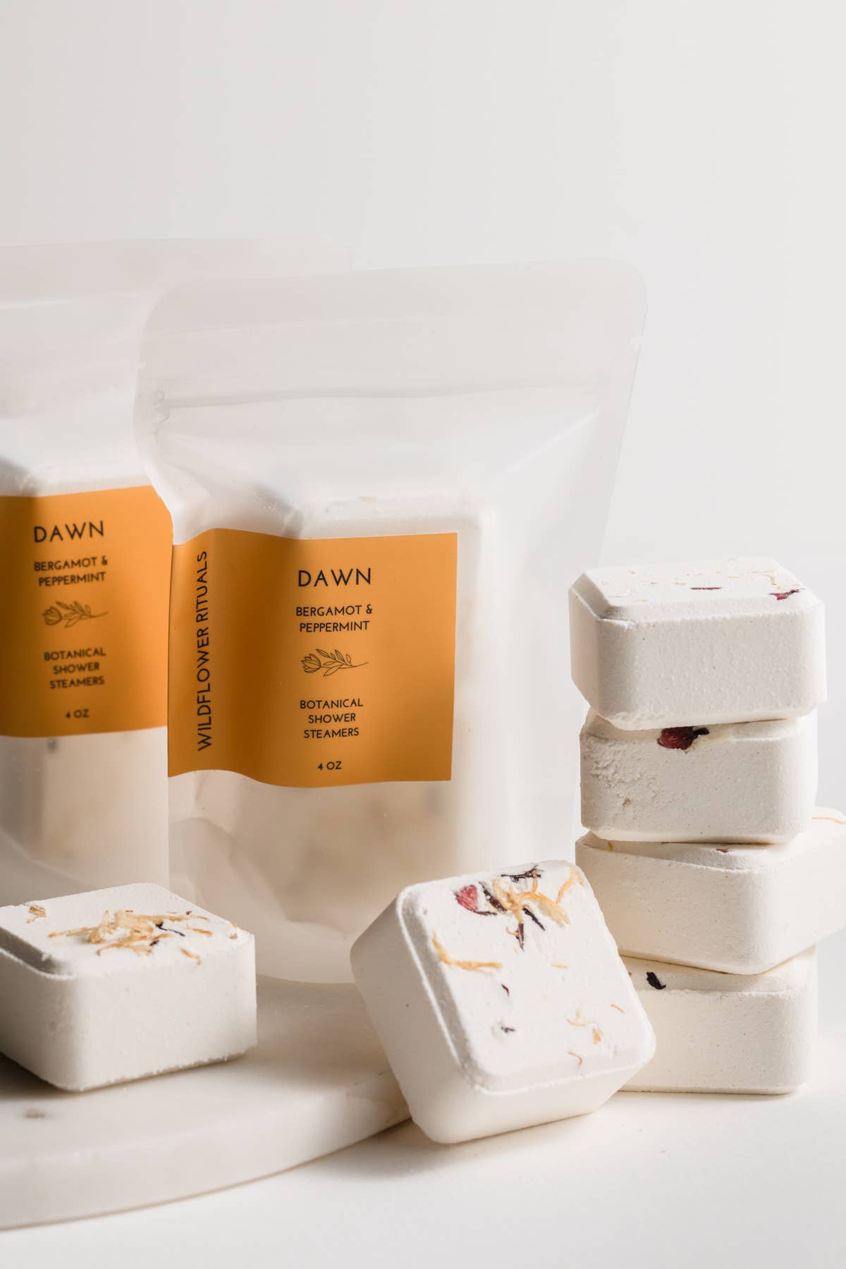 Wildflower Rituals - Dawn Botanical Shower Steamers - Bergamot Peppermint