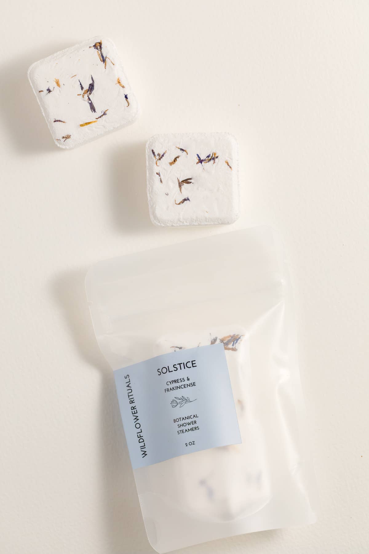 Wildflower Rituals - Solstice Botanical Shower Steamers - Cypress Frankincense