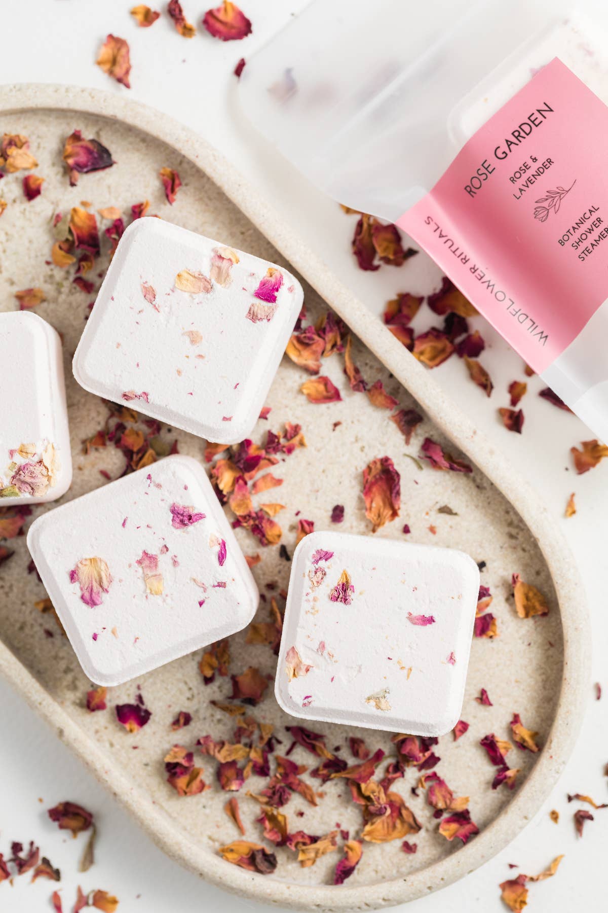 Wildflower Rituals - Rose Garden Botanical Shower Steamers - Rose Lavender