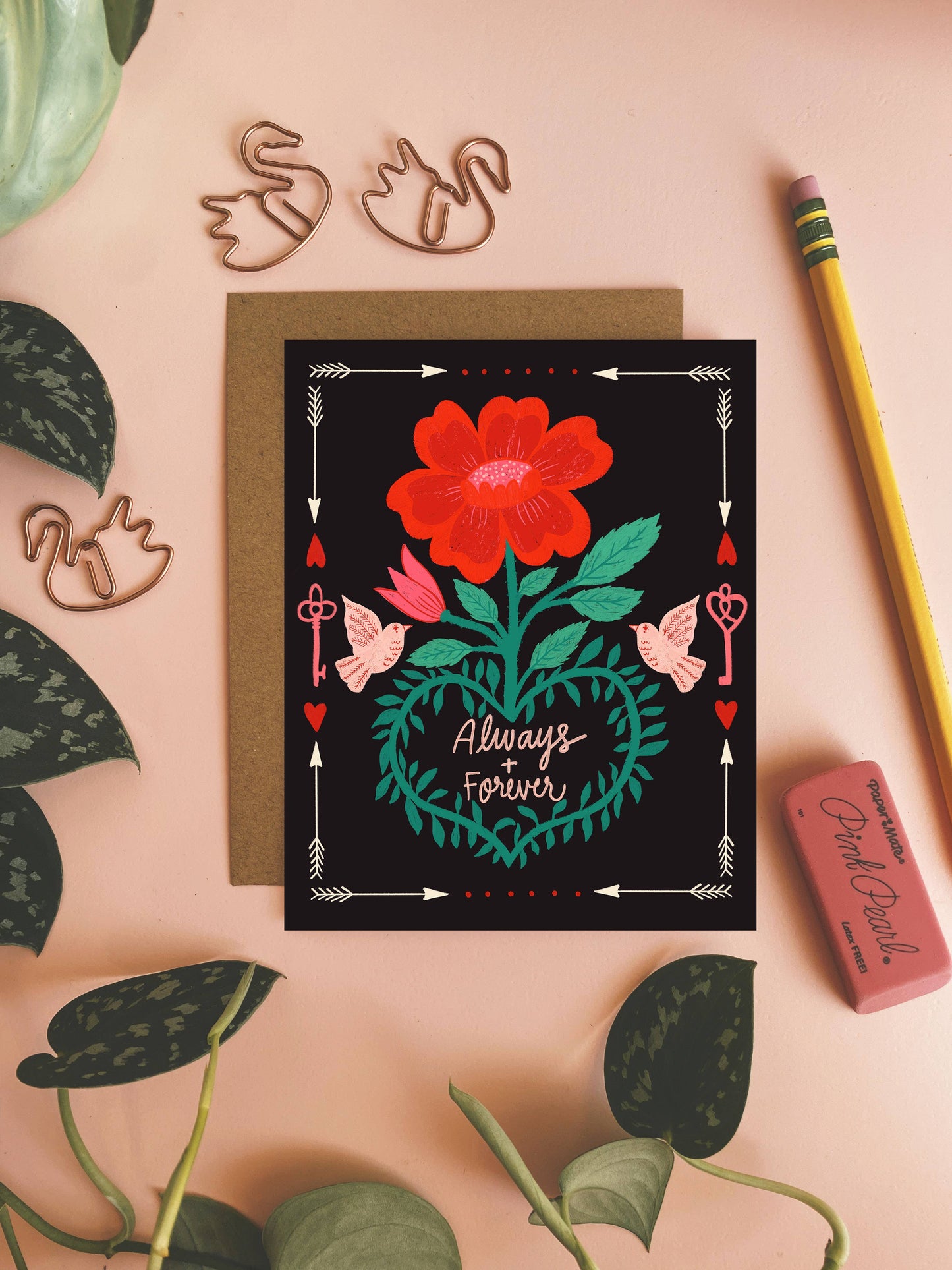 Dream Folk Studio - Always + Forever - Greeting Card : 4.25 x 5.5 inches