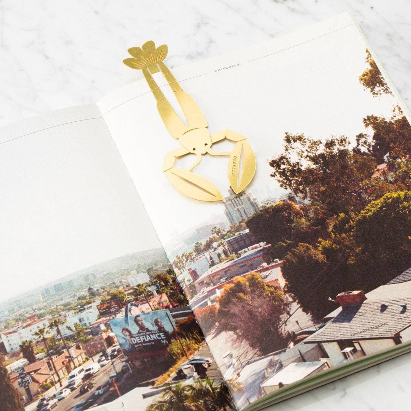 54 Celsius - OCTAEVO Bookmark "Bon Vivant" - Metal w Brass Finish: Pink
