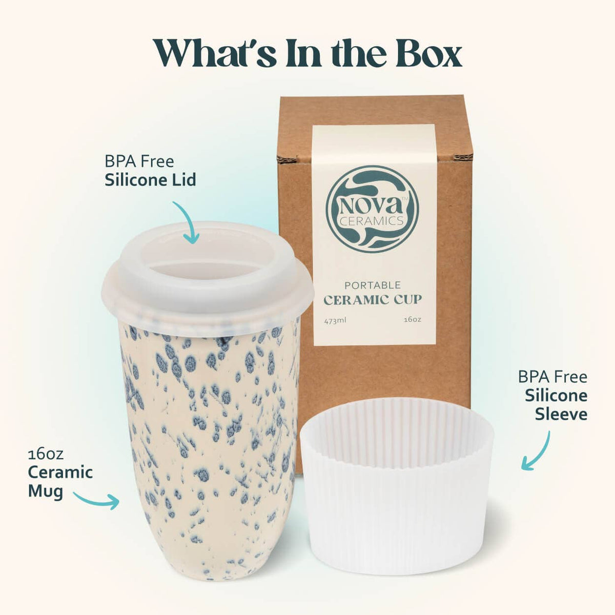 Orchid Ceramic Travel Mug by Nova Ceramics – 16oz