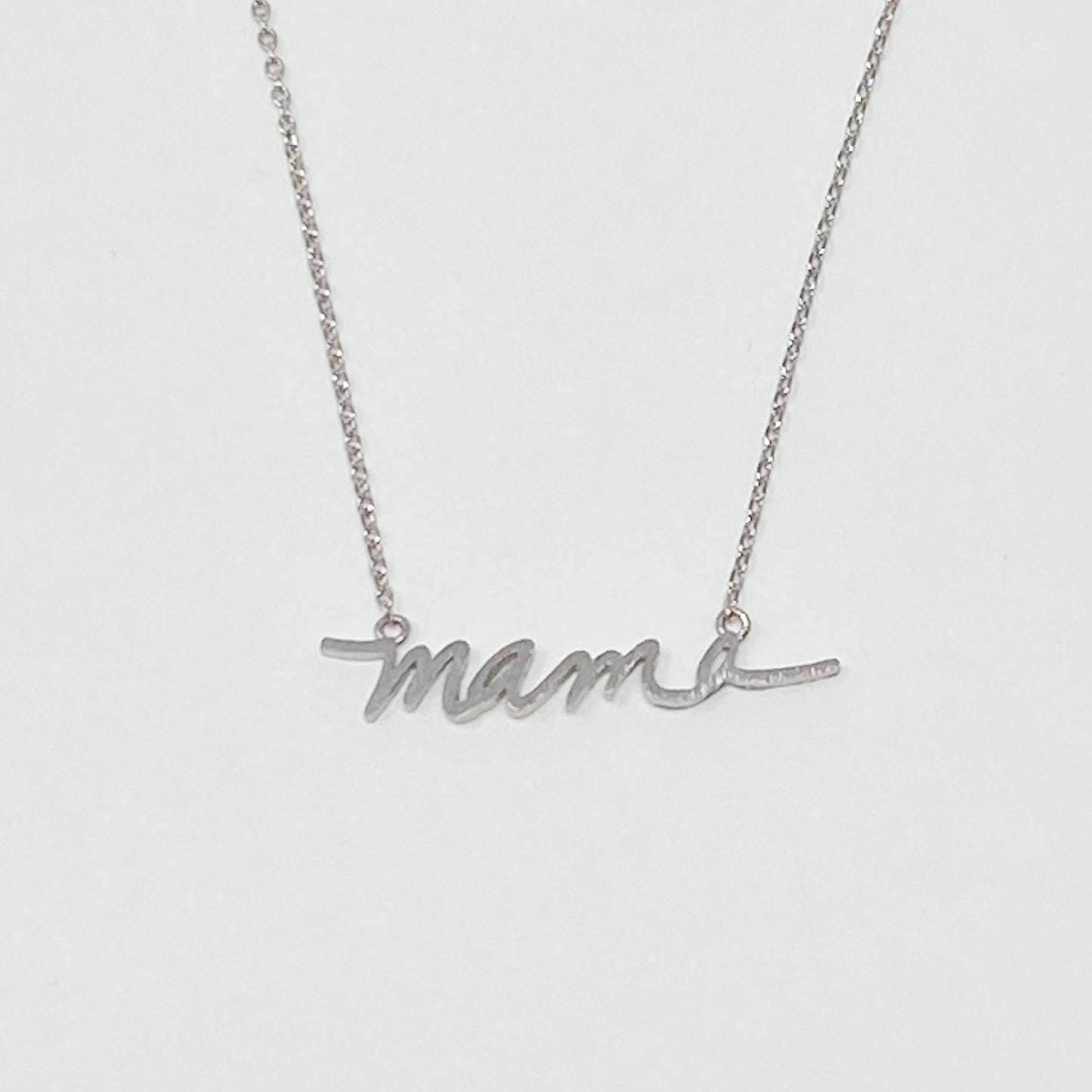 Ellison+Young - Mama Script Necklace: Brushed Gold