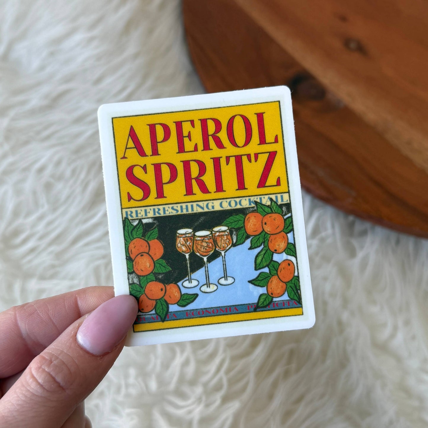 Big Moods - "Aperol Spritz" Vintage Poster Sticker