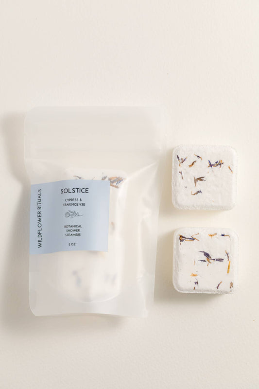 Wildflower Rituals - Solstice Botanical Shower Steamers - Cypress Frankincense