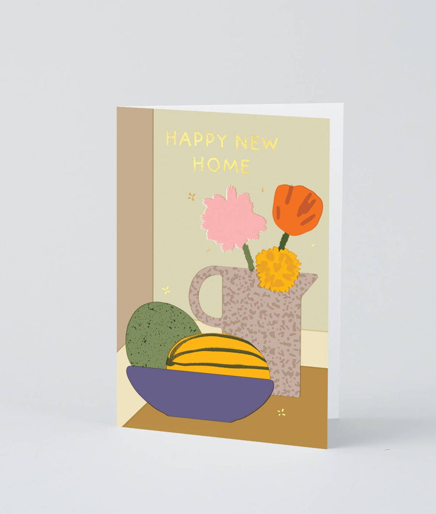 Wrap - 'Happy New Home' Foiled Greetings Card