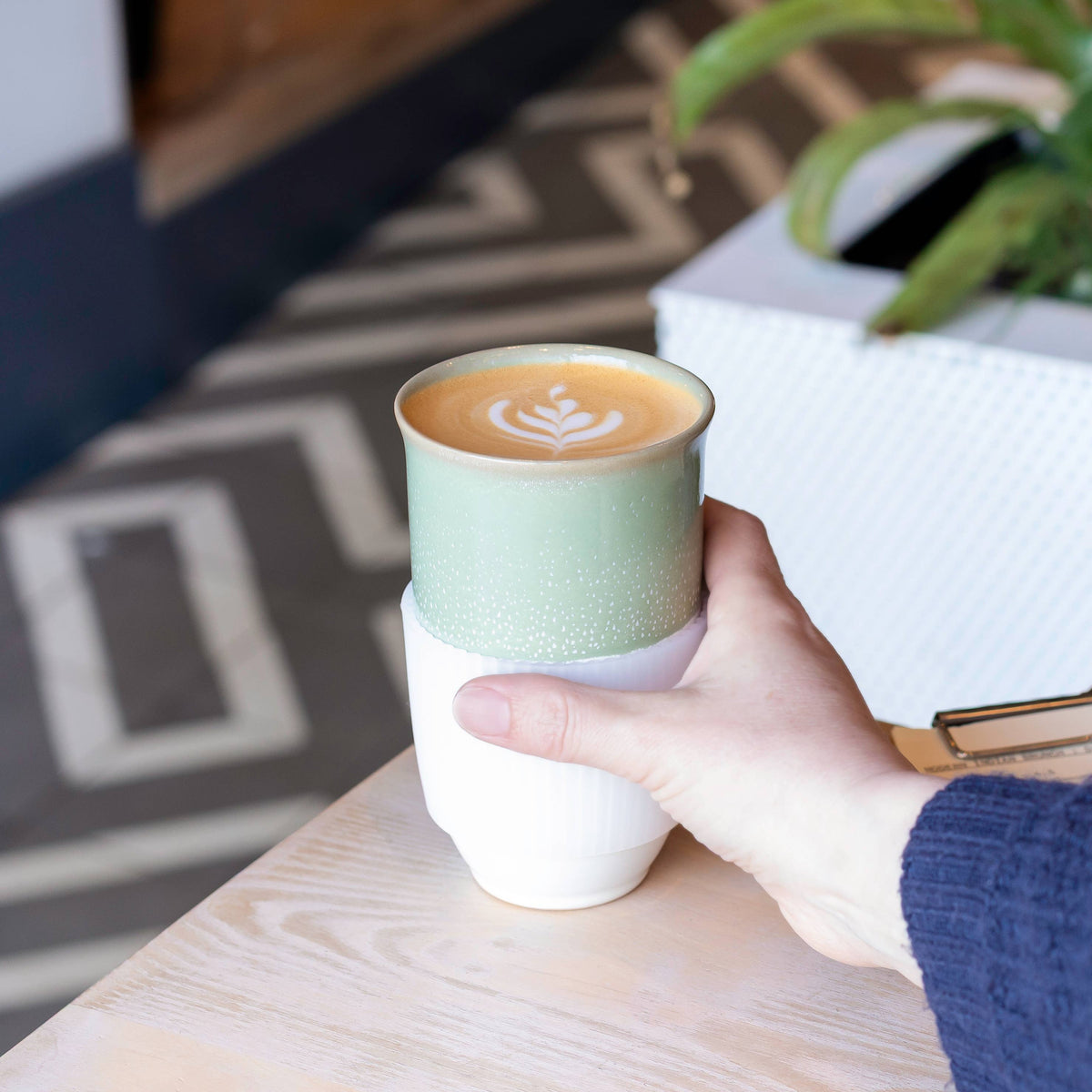 Sage Green Ceramic Travel Mug by Nova Ceramics – 16oz