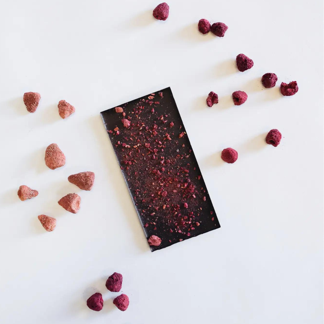 Markham & Fitz 70% Cocoa Berry Bisous Chocolate Bar