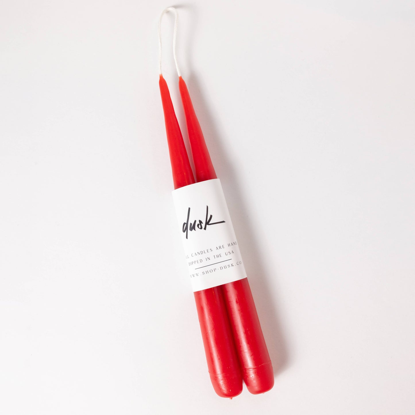 Dusk - 9” Candle Stick Set: Poppy red