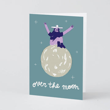 ‘Over the Moon’ Greetings Card