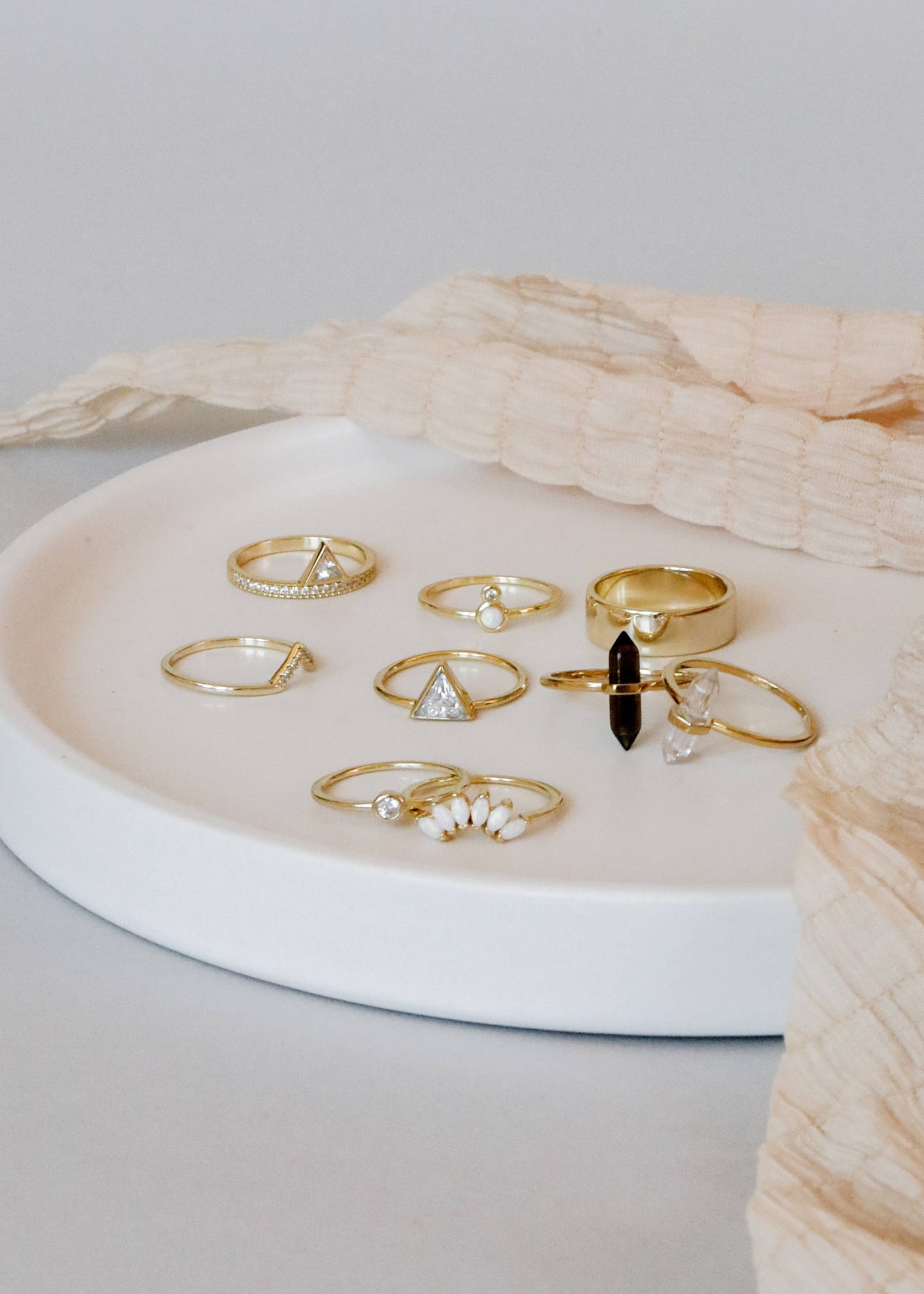 JaxKelly - Gold Rings - Opal Crown: 6