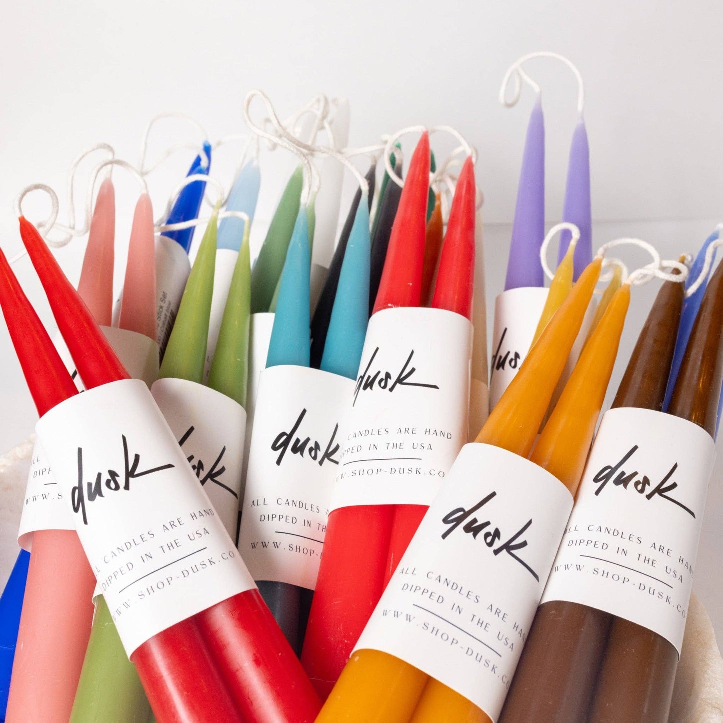 Dusk - 9” Candle Stick Set: Tea rose