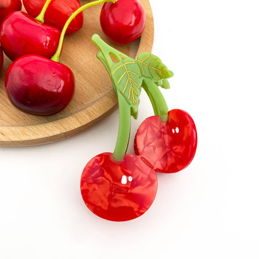 Sweet Red Cherry Claw Clip