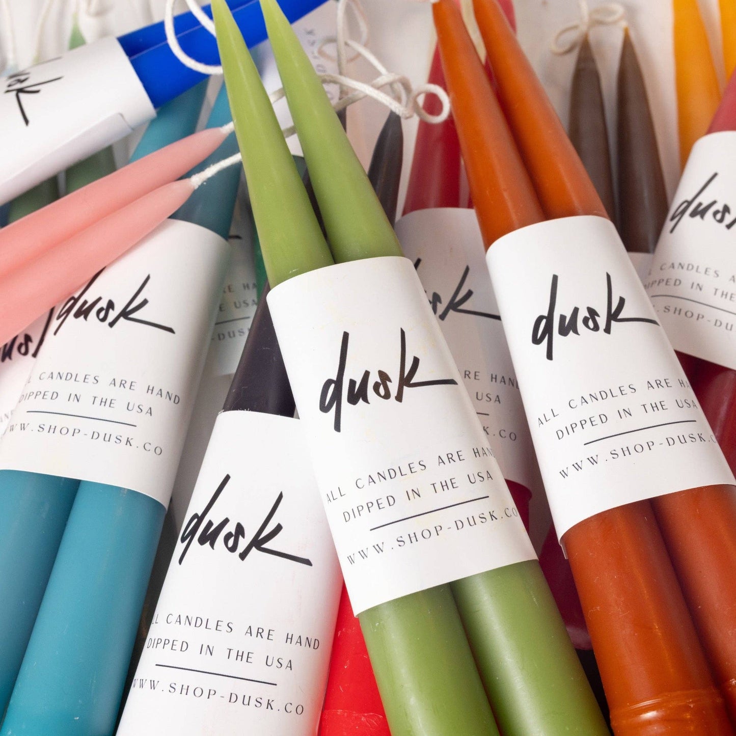 Dusk - 9” Candle Stick Set: Tea rose