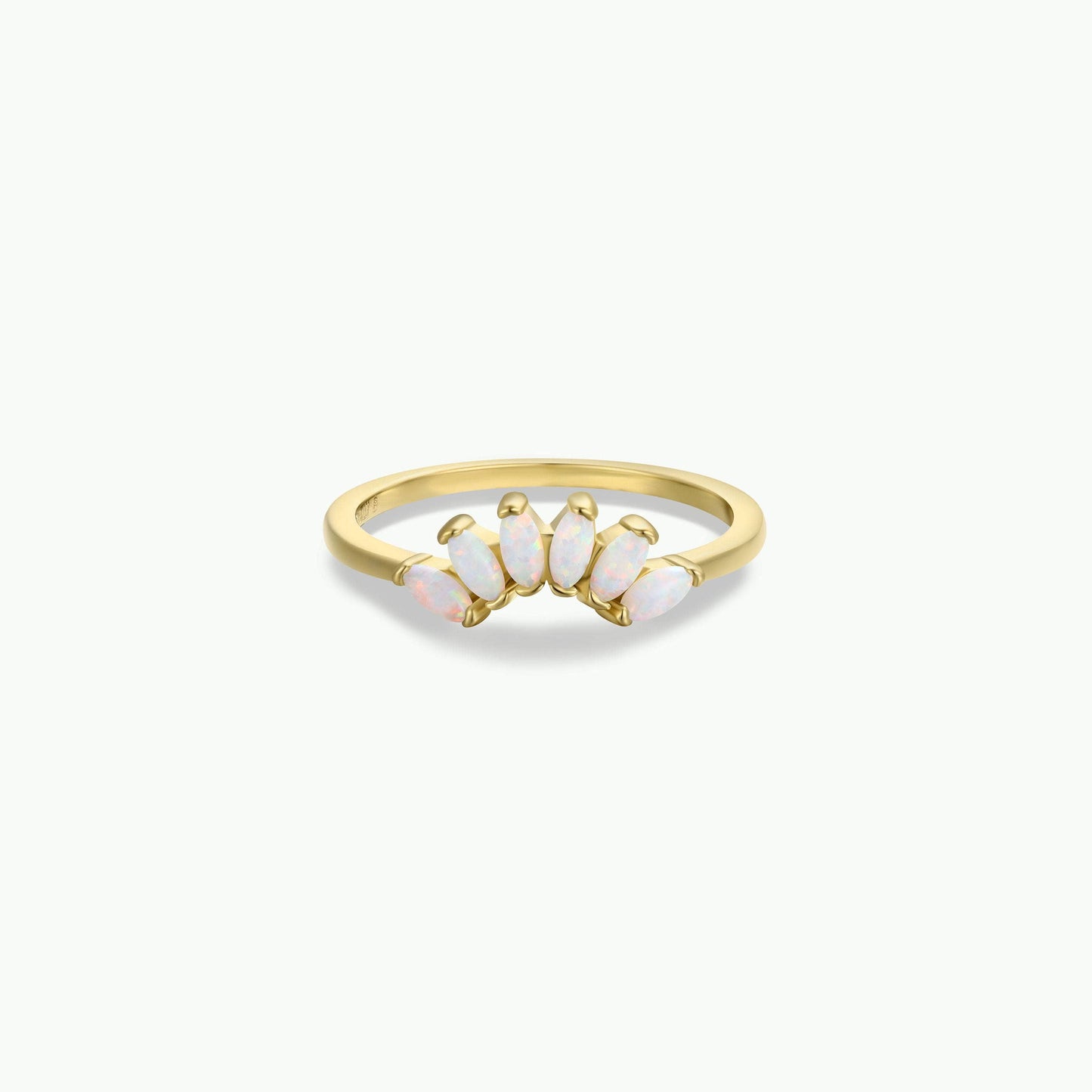 JaxKelly - Gold Rings - Opal Crown: 6