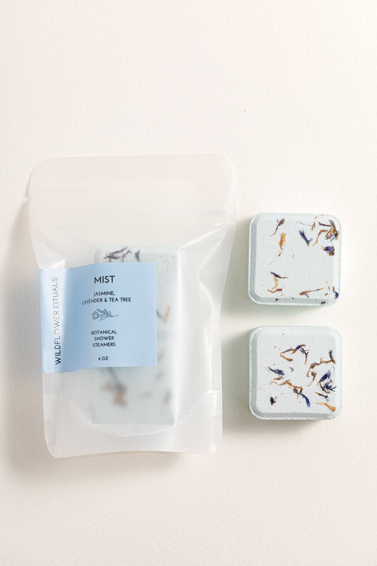 Wildflower Rituals - Mist Botanical Shower Steamers - Jasmine Lavender Tea Tree